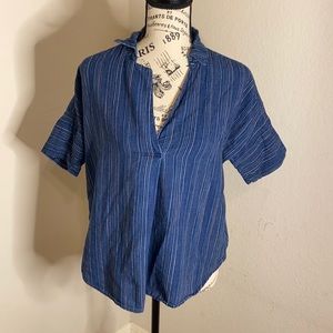 Madewell Striped Short-Sleeved Blouse